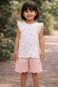 GIRL BABY SHORTS SET