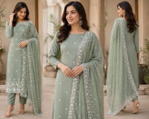 CHANDERI COTTON SALWAR MATERIAL SET- PASTEL COLOURS