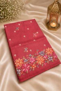 NET COTTA CROSS STICH WORK SAREE