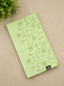 SILKY COTTA WITH APPLIQUE PASTEL COLOURS SAREE
