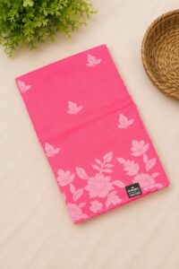 NET COTTA APPLIQUE WORK SAREE