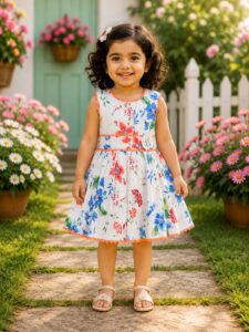SLEEVELESS LACE WORK FROCKS