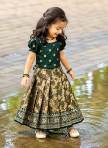 TRADITIONAL BROCADE PATTUPAVADA&BLOUSE
