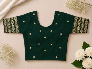 STRETCHABLE LYCRA  FABRIC SAREE BLOUSE