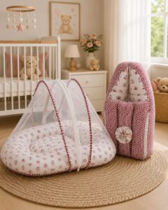 COTTON NET BED COMBO FOR NEWBORN