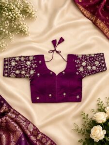 PARTY WEAR SAREE BLOUSE- VICHITHRA SILK