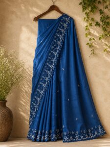 SEMI MATKA CUT WORK  SAREE
