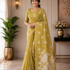 BLUSH BLOOM CHANDERI COTTON SAREE