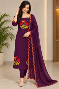 GEORGETTE MATERIAL FLOWER DESING