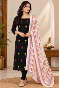 REYON FLORAL PRINTED SUIT MATERIAL WITH MATCHING DUPATTA