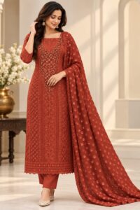 GEORGETTE CHIKENKARI SALWAR MATERIAL