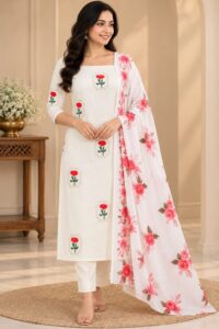 REYON FLORAL EMBROIDERED SALWAR MATERIAL