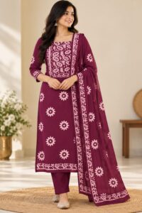 COTTON BATIK PRINTED SALWAR SUIT MATERIAL