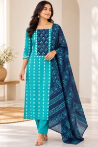 COTTON PRINTED SALWAR MATERIAL WITH YOKE WORK